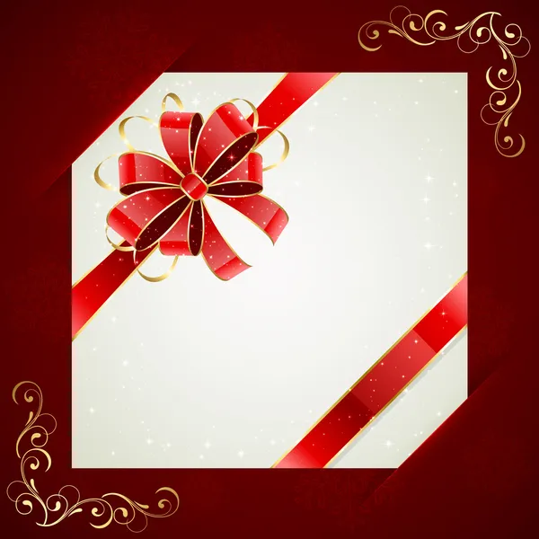 Kartka świąteczna na czerwonym tle — Wektor stockowy