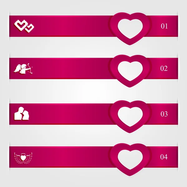 Alla hjärtans dag infographics — Stock vektor