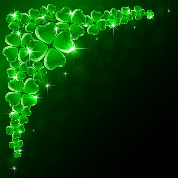 Patricks Day fond vert — Image vectorielle