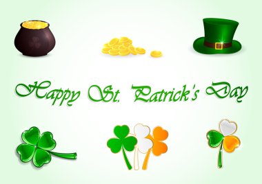 Set of Patricks day icons clipart