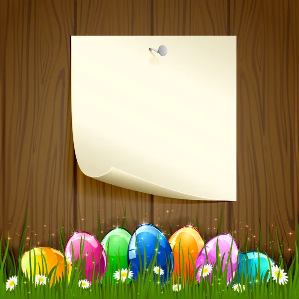 Kağıt ve Paskalya yumurtası — Stok Vektör