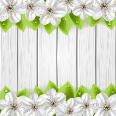 Ahşap arkaplanda çiçek