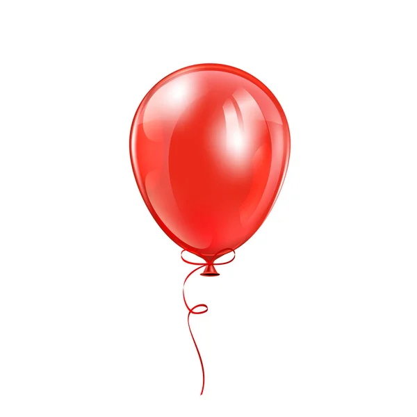 Roter Ballon mit Schleife — Stockvektor