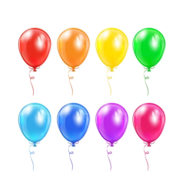 Набор воздушных шаров с луком — стоковый вектор