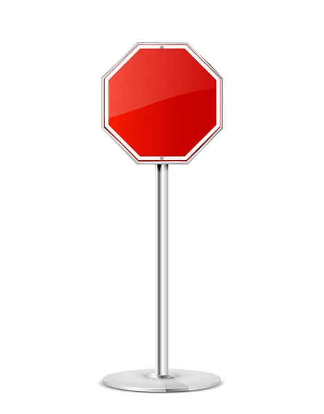 Rode stop verkeersbord — Stockvector
