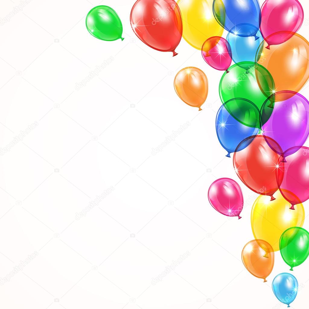 Background with shiny balloons
