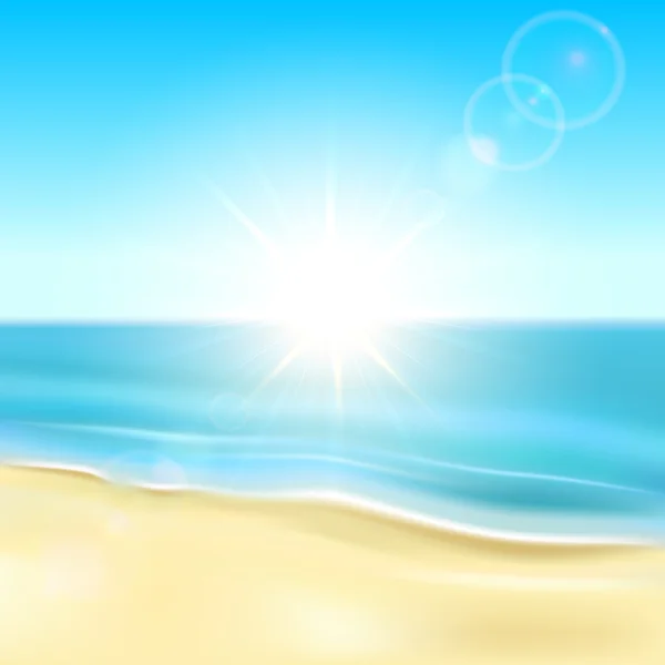 Sunny beach — Stock Vector