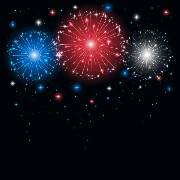 Fuegos artificiales de colores — Vector de stock