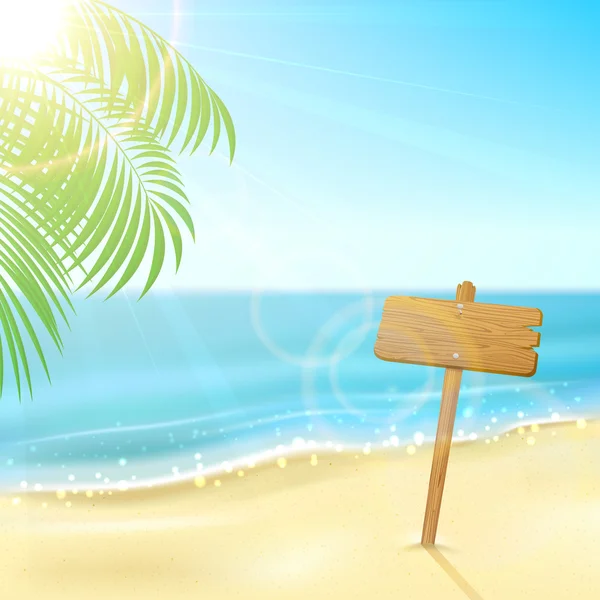 Zarejestruj się na Tropical Beach — Wektor stockowy