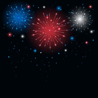 Üç renkli havai fişek