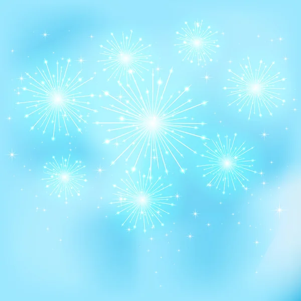 Firework on blue — Stock Vector