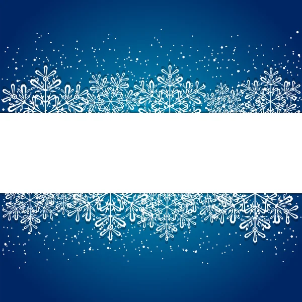 Snowflakes on blue — Stock Vector