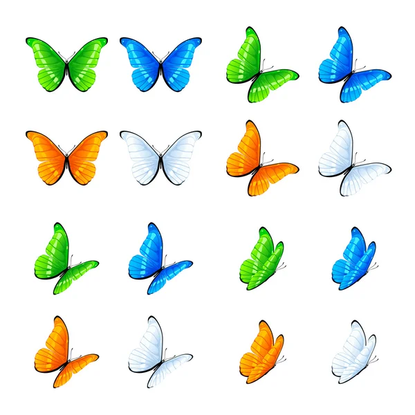 Conjunto de mariposas — Archivo Imágenes Vectoriales