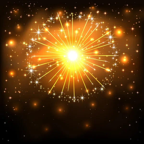 Fogos de artifício estrelados — Vetor de Stock