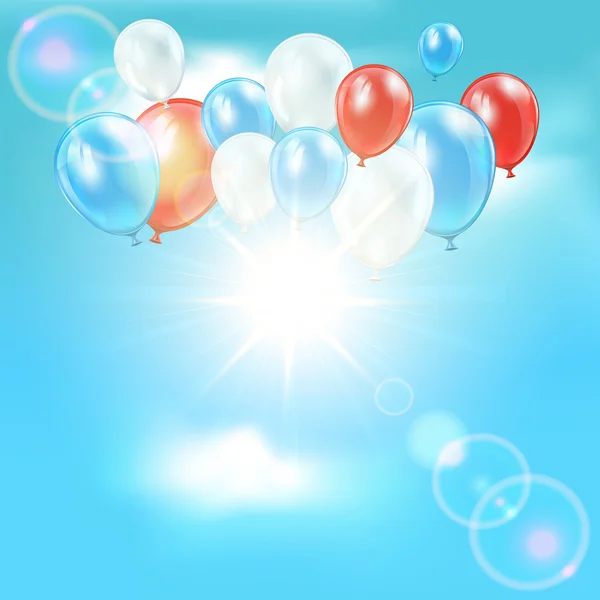 Des ballons dans le ciel — Image vectorielle