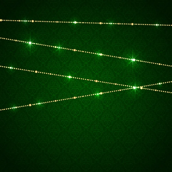 Garland на зеленому тлі — стоковий вектор