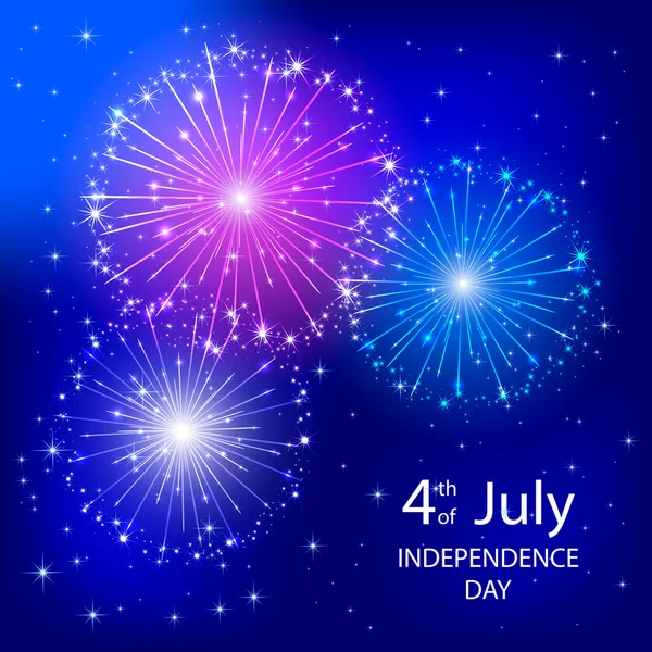 Independence day firework — Stock Vector