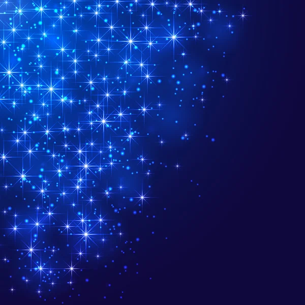 Étoiles sur fond bleu — Image vectorielle