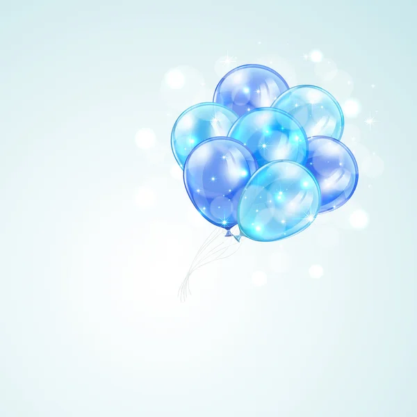 Mavi Balonlar — Stok Vektör