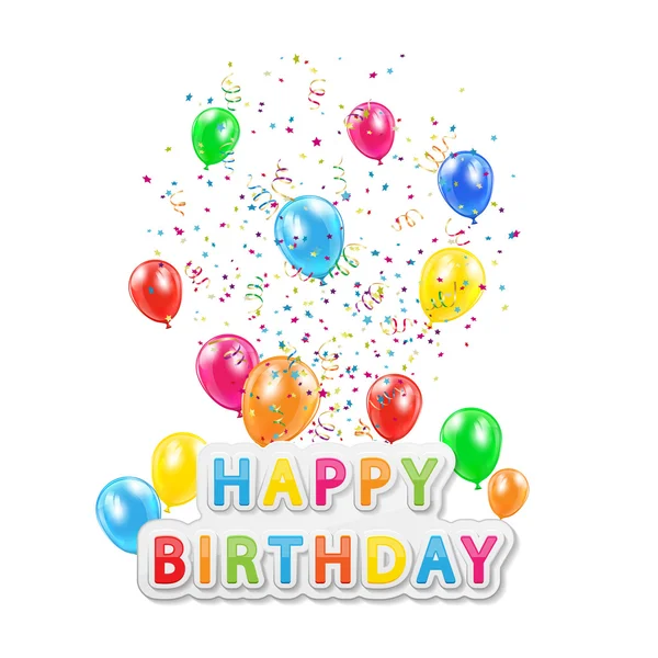 Happy birthday with balloons — Stock Vector