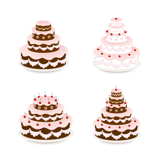 Set of cakes — Stock Vector