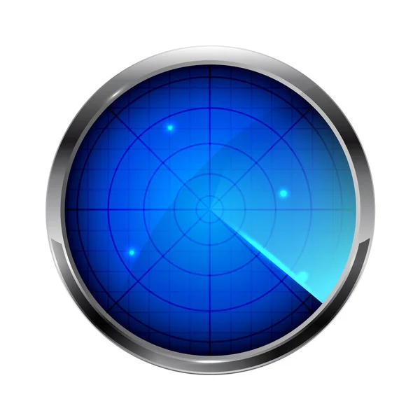 Blauwe radar — Stockvector