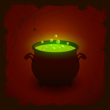 Halloween geçmiş ile yeşil iksir