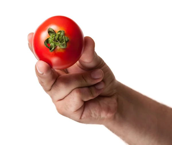 Nahaufnahme mit einer perfekten Tomate — Stockfoto