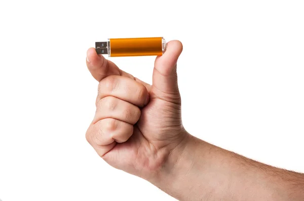 An USB stick hold between two finger — Stock Photo, Image