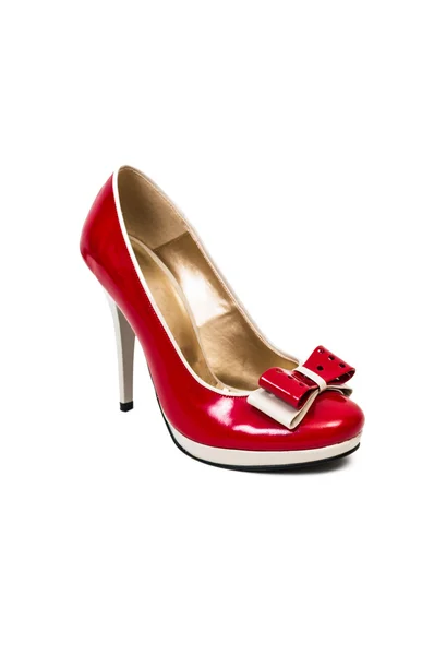 Zapato rojo con tacón alto —  Fotos de Stock