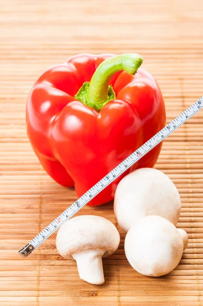 Medición del concepto de calorías vegetales — Foto de Stock