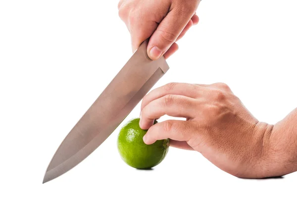 Ready to cut a lim — Stock Photo, Image