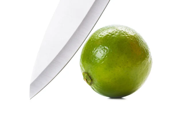 Knife and lim — Stock Photo, Image