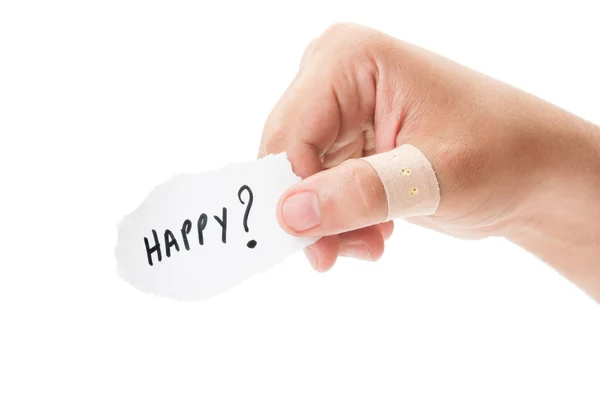 Wounded and happy — Stock Photo, Image