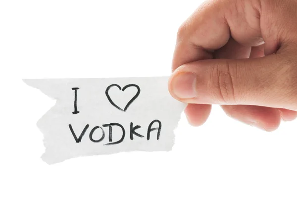 I love Vodka — Stock Photo, Image