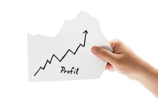 Växande vinst diagram — Stockfoto