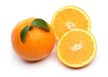 sağlıklı turuncu beyaz arka plan üzerinde izole