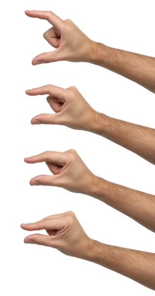 Kéz jelek. különböző méretű, elszigetelt — Stock Fotó