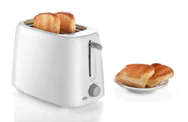 Toaster Bread White Background — Stock Photo, Image