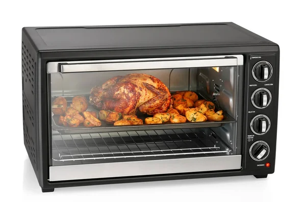 Electric Oven White Background — Fotografia de Stock