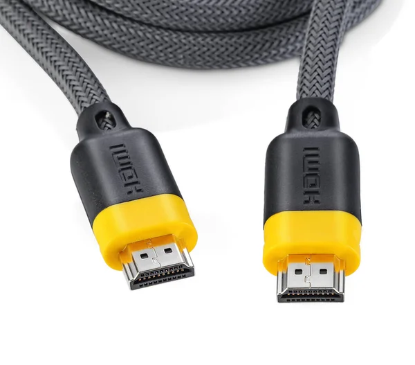 Cavo Hdmi Isolato Sfondo Bianco — Foto Stock