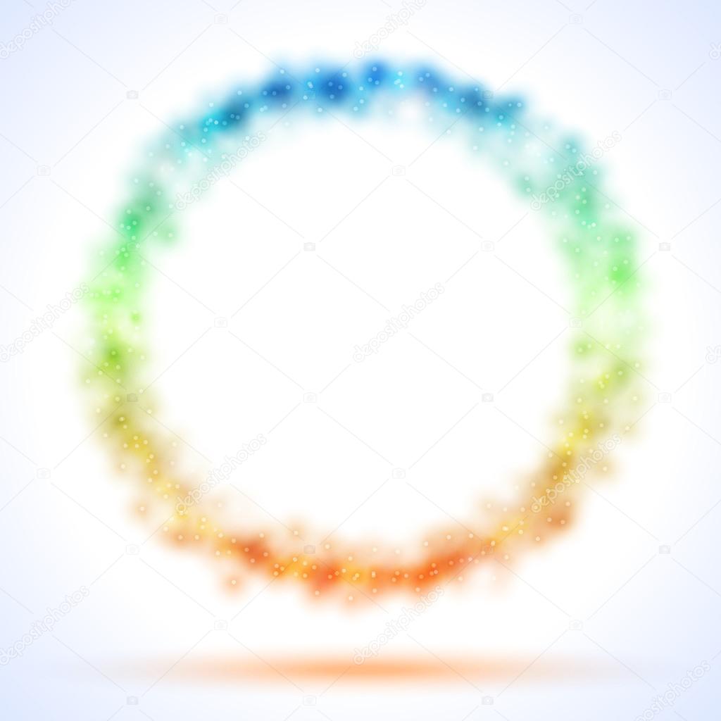 Circle frame with color sparks