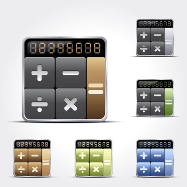 Calculator icons clipart