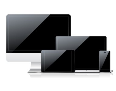 bilgisayar monitörü, smartphone, dizüstü ve tablet pc