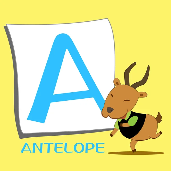 Alphabet animal A — Image vectorielle