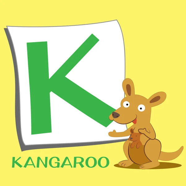 Alfabeto animal K — Vetor de Stock