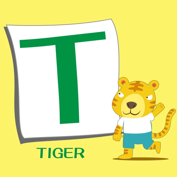 Alphabet animal T — Image vectorielle