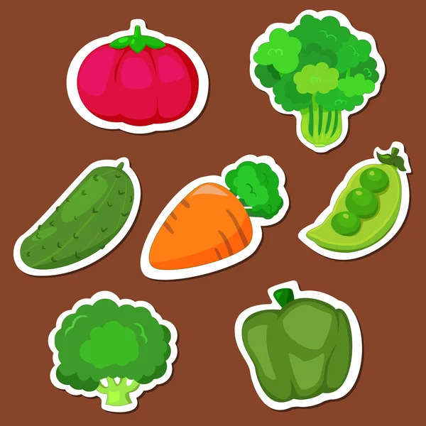Cute vegetable collection 01 — Wektor stockowy