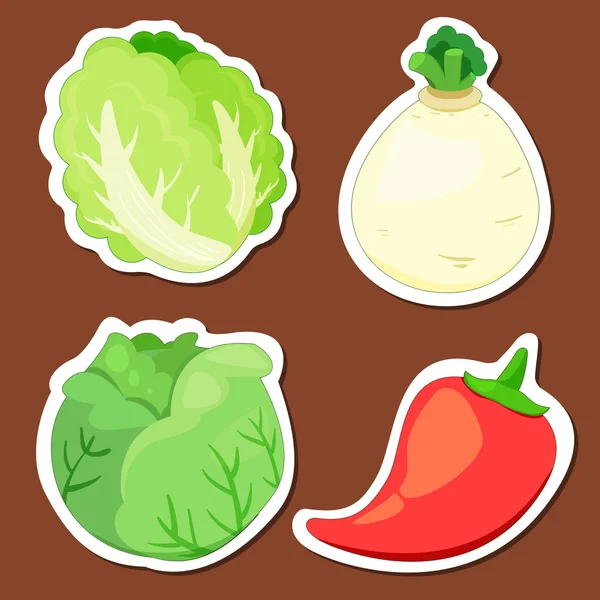 Cute vegetable collection 02 — Stock Illustration Cute vegetable collection 02 Stock Vector