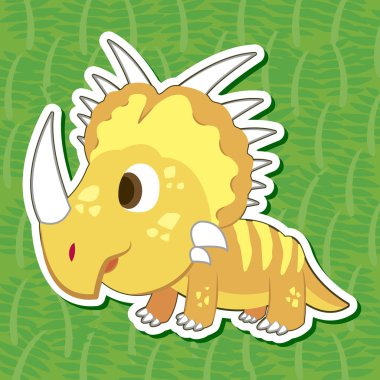 Cute dinosaur sticker25 clipart